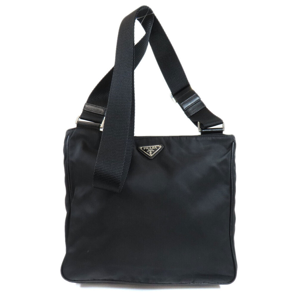 Prada Plate Tessuto bag shoulder Crossbody Black